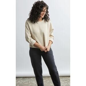 Jamie + the Jones orange or coral medium weight handwoven T sweater